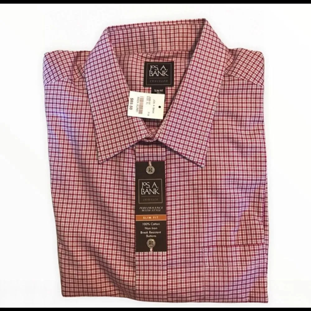 Jos A. Bank NWT XL Long Sleeve No-Iron Shirt